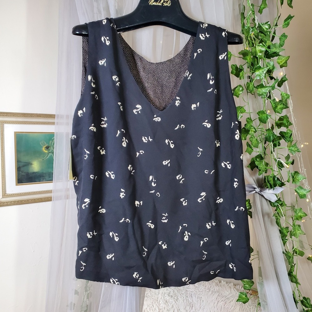 Dana Buchman Travel Anywhere Whimsigoth Reversible Tank Top Career Size 14 Party
